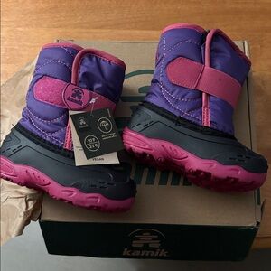 Kamik Girls' Purple and Pink Snow Boots